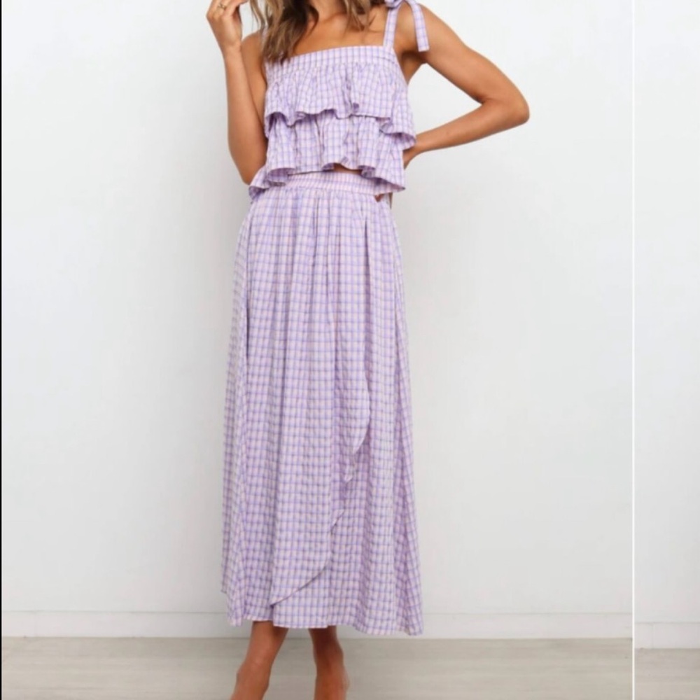 Petal & Pup Purple Maxi Wrap Skirt